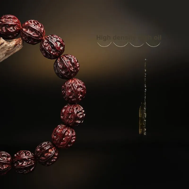 MUSHENGYUAN Rosewood Good Luck Beaded Bracelet Unisex-5