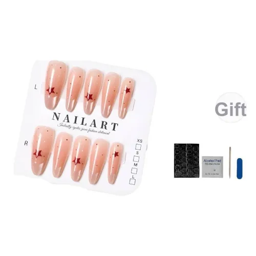 OUYUJI False Nail MID Длина Светло-розовый Однотонный Стиль Instagram