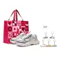 Silver White[Pink Shopping Bag+Keychain]