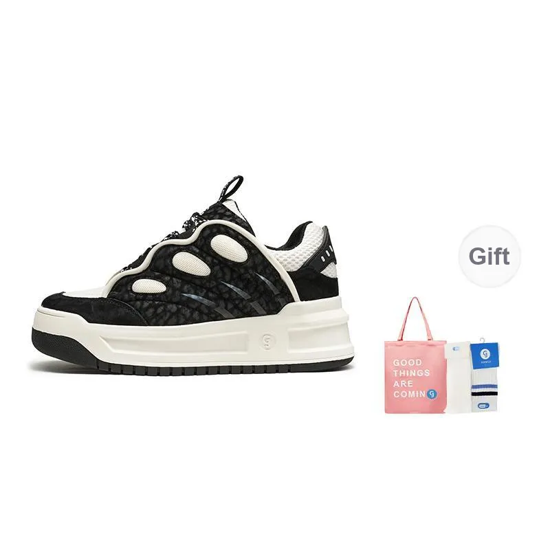 GONGJI Skateboard Shoes Women's Low Top Black-0