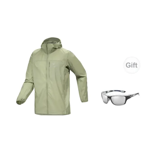 Arcteryx Squamish Windbreaker Jackets Men Tiger Tail Grass Green - Includes Eyeglasses