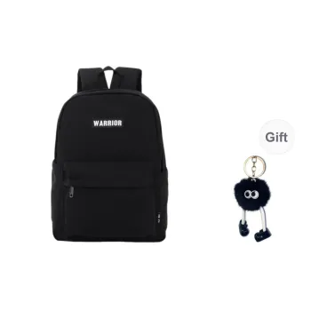 Warrior Nylon Fabric Backpack Unisex Black/White