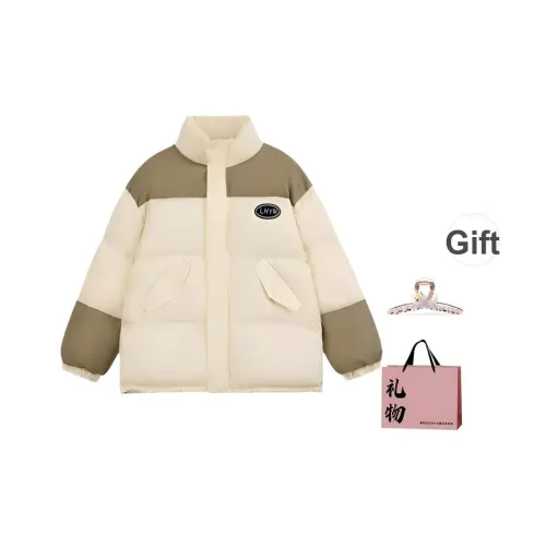 BAIDAIFEI Абрикос В комплекте с заколкой-крабом + эксклюзивная сумка для покупок унисекс пуховики