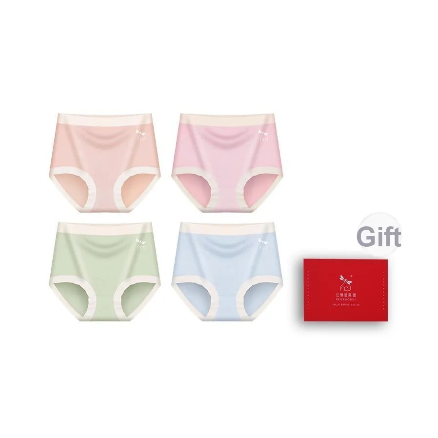 RED DRAGONFLY Модал Трусы Женские 4 Пачки Подарочный Набор