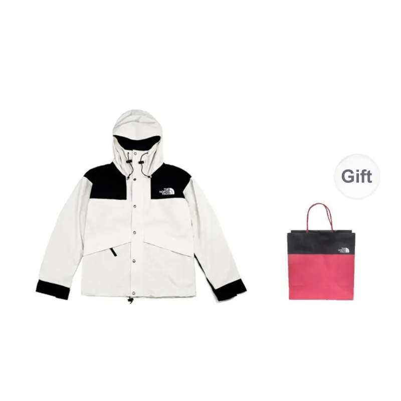 THE NORTH FACE 1986 Series Windbreaker Jackets Unisex White+Shopping Bag-0