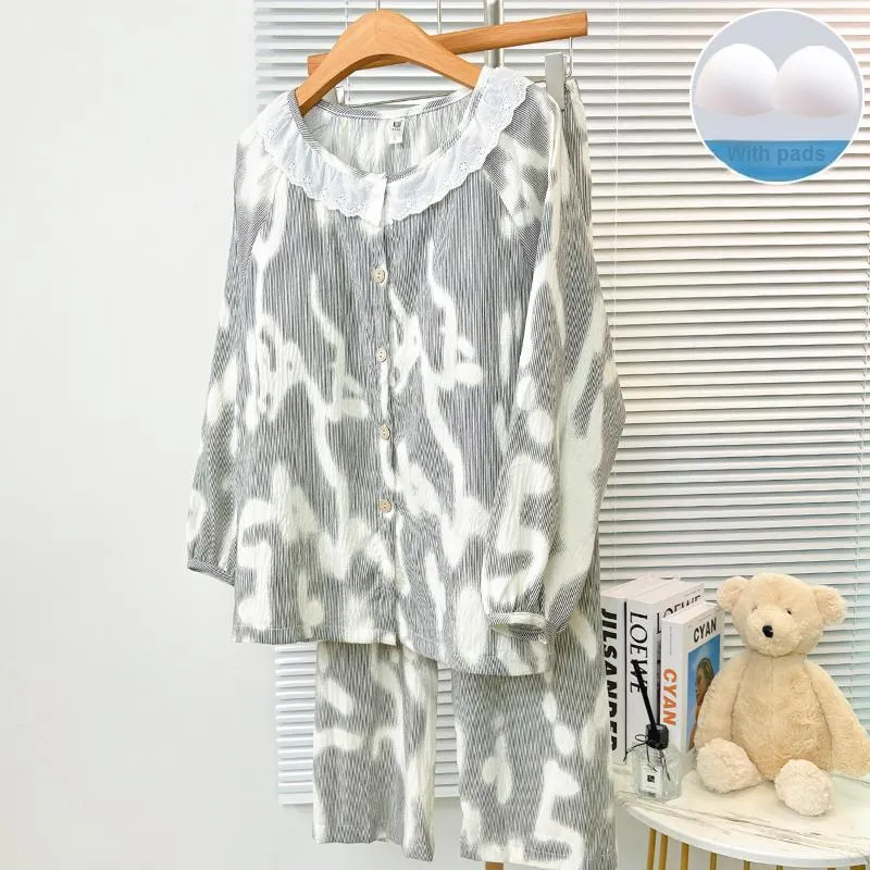 Sleeping Beauty Pajama Set Women's Gray-2