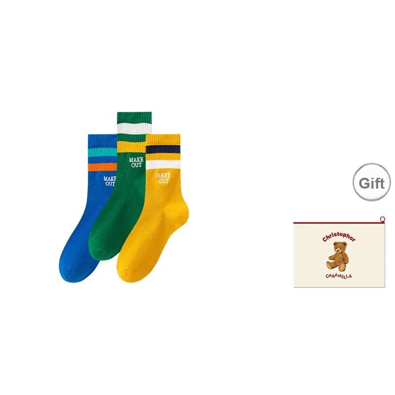 Caramella Mid Calf Socks Men's Shopping Bag Combo Set-15