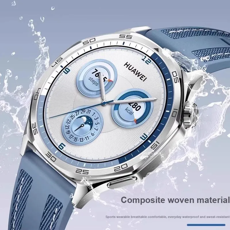 FZRT OPPO Compatibility Watch Band GT5 Same Style Composite Woven Strap Silicone Material-2