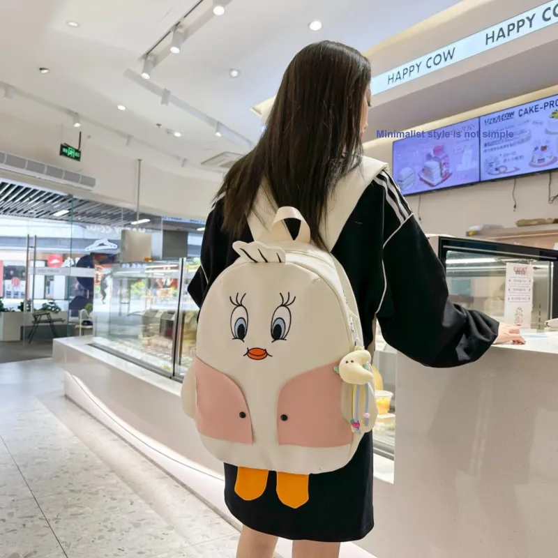 AIBAG Oxford Backpack Women's White/Black/Yellow-3