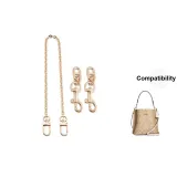[Gold-Tone]Pig Nose Chain 2 Pack 7cm+Decorative Chain 40cm