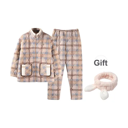 Maultiay Пижамный комплект Осенний и Зимний Женский