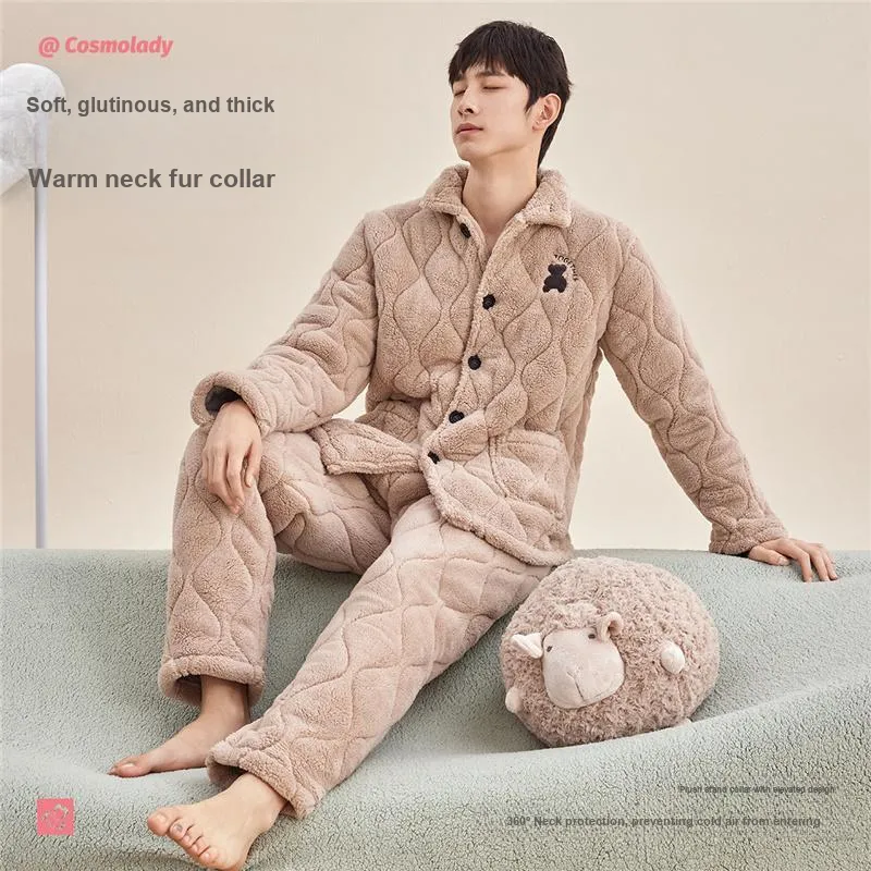 Urban Beauty Pajama Set Men's Walnut Brown-1
