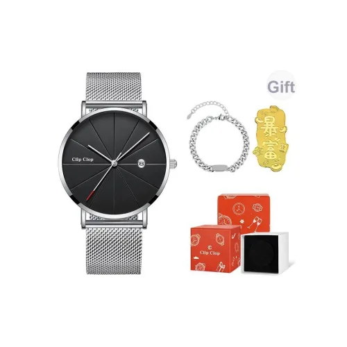 Clip Clop Кварцевый механизм сплав ремешок мужские часы черный циферблат