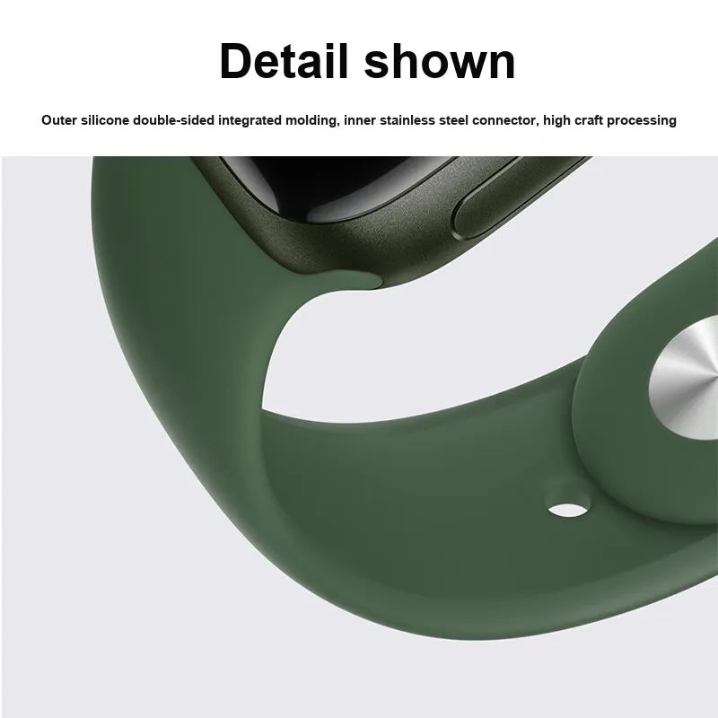 KUWU STREET Apple Compatibility Watch Band 237mm Silicone Material-13