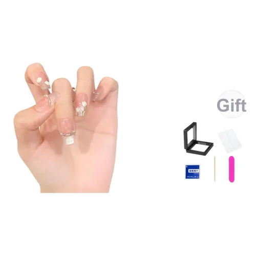 XNTX Кошачий глаз Невеста Французский Тюльпан False Nail Короткий LADDER Розовые оттенки Jump Цвет Coquette