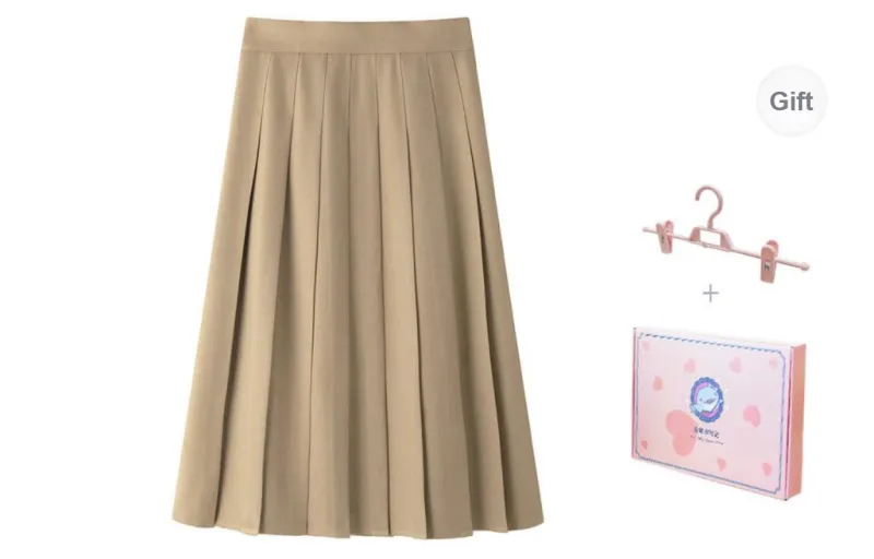 Tokyo Season Casual Long Skirt Women's Brown-1