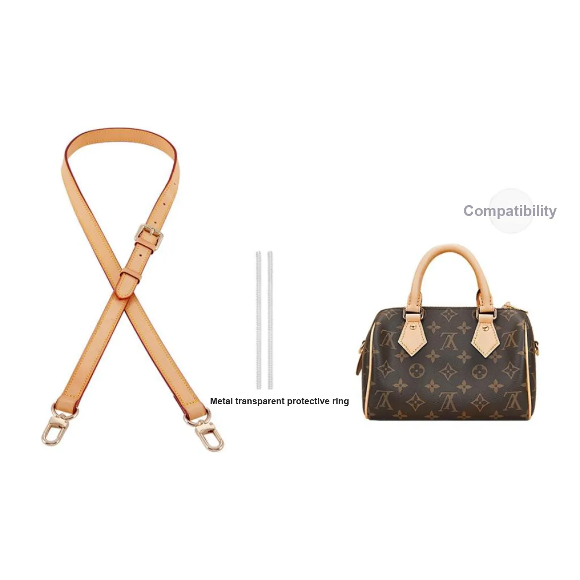 Lan Bao Fan Cow Leather Bag Accessory Wide Shoulder Strap Replacement And Transformation Women's Beeswax Color