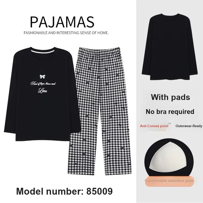 Mulong Family Pajama Set Women's Black-1