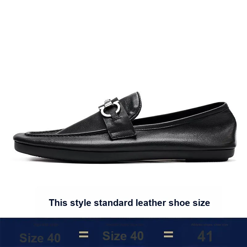 Voguhomme Gommino Loafers Men Black/Orange-1