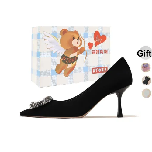 NTOZE Узкий каблук Высокие каблуки Женские Черный