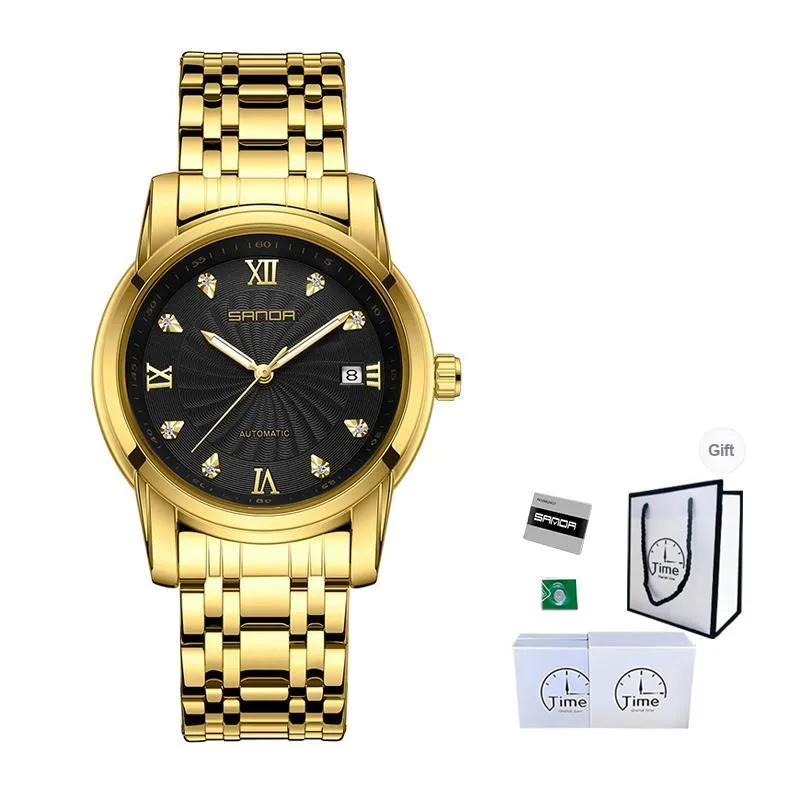 Sanda Automatic Mechanical Movement Watch Men's Watches Black Dial-8