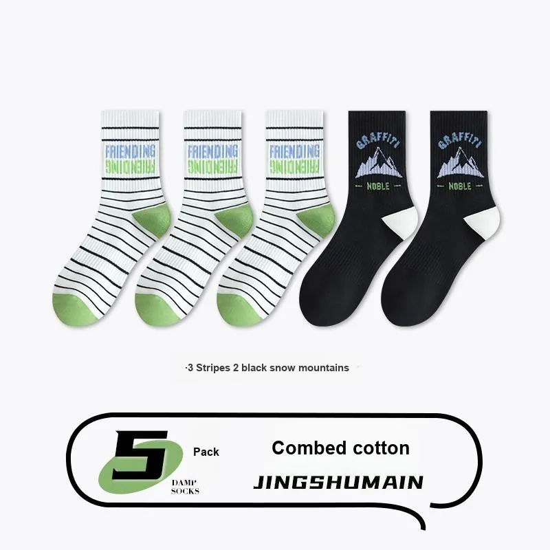 ROBINHOOD Mid Calf Socks Men's 5 Pack-10