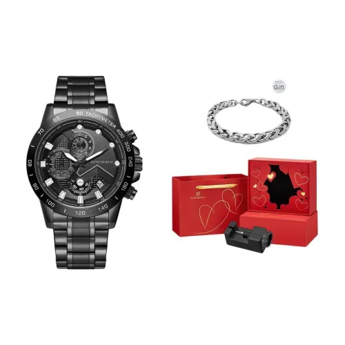 Katie Ermilio Кварцевый механизм Мужские часы 44mm*44mm*12mm Черный