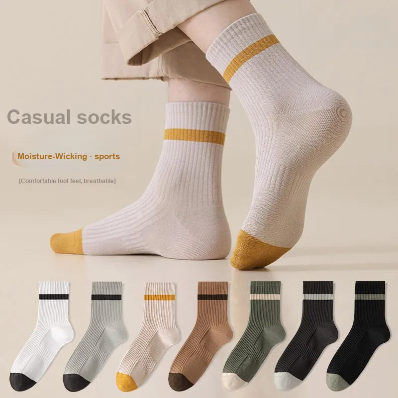 Lan Miao Mid Calf Socks Men's 5 Pack-3