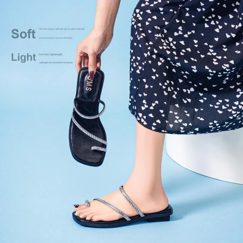 OMS Slide Slippers Women's Black/Beige-5