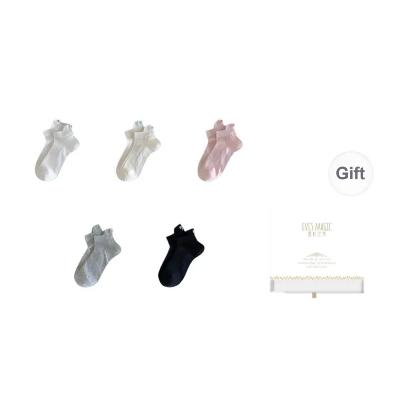 XIA.WA.ZHI.XIU Ankle Socks Women's Box 5 Pack-6