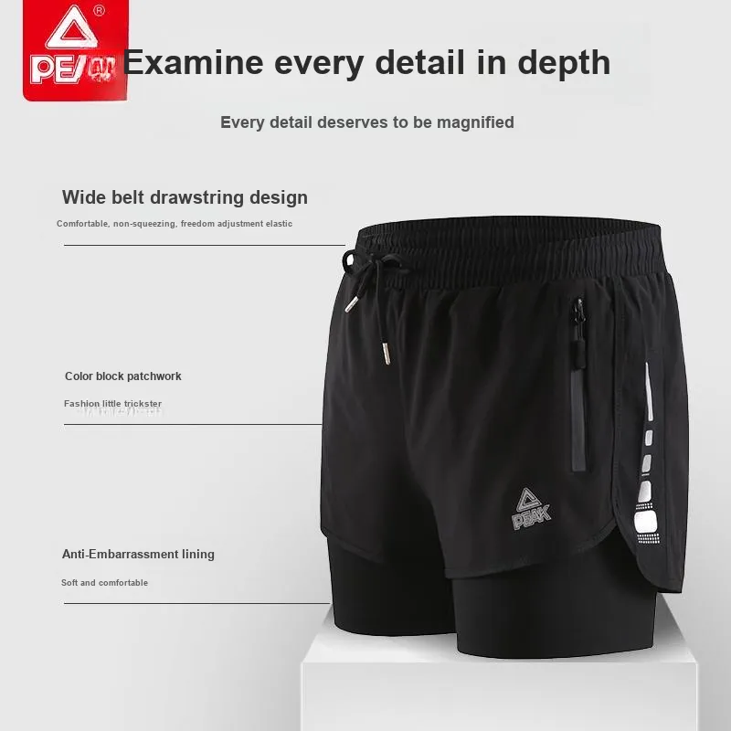 PEAK Swimming Sets Polyamide Polyester Surfing Drifting Beach Hot Spring Men's Black-4