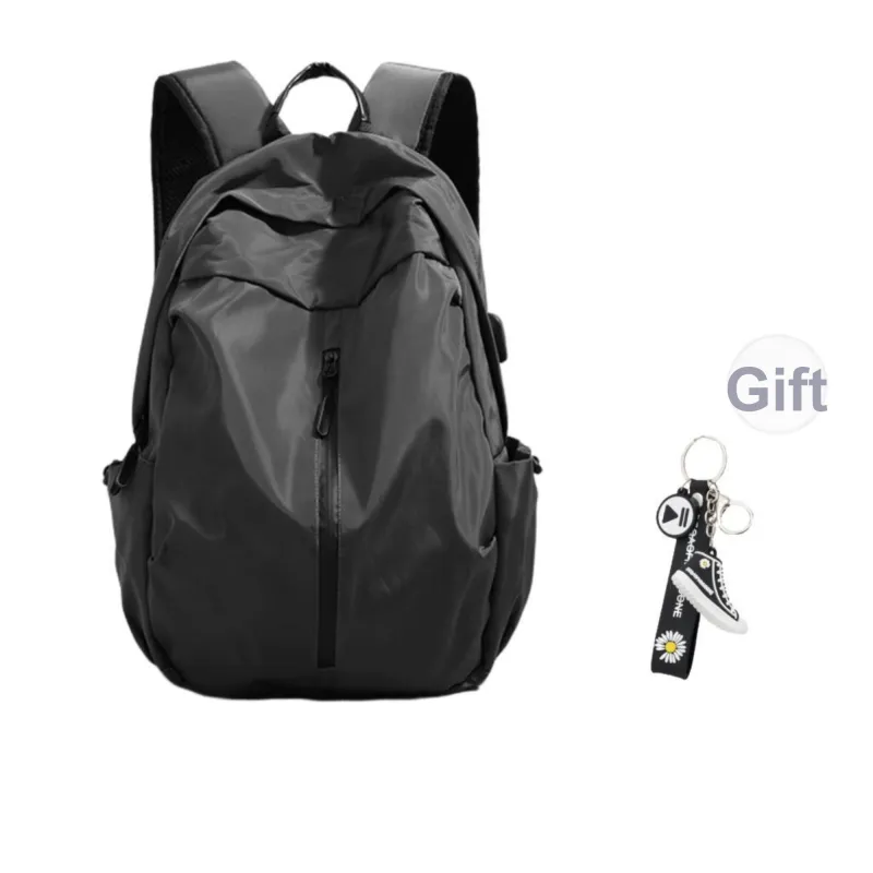 Tonlion Polyester Backpack Unisex Black/Gray-9