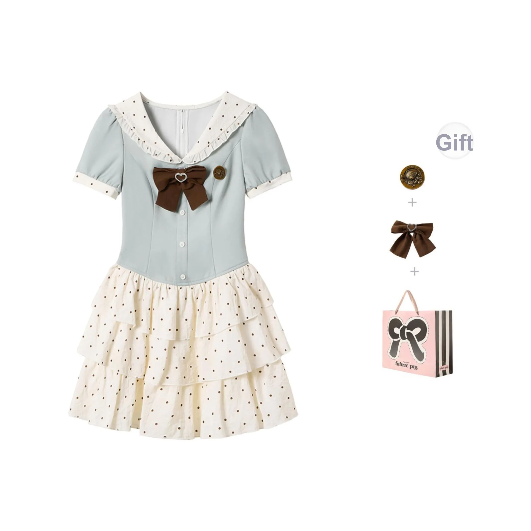 FABRIC PIG Короткий рукав платье женское