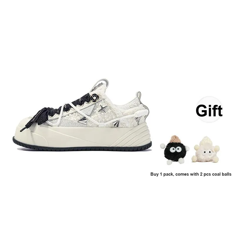 ON MAX Paper Airplane Series Skateboard Shoes Unisex Low Top White