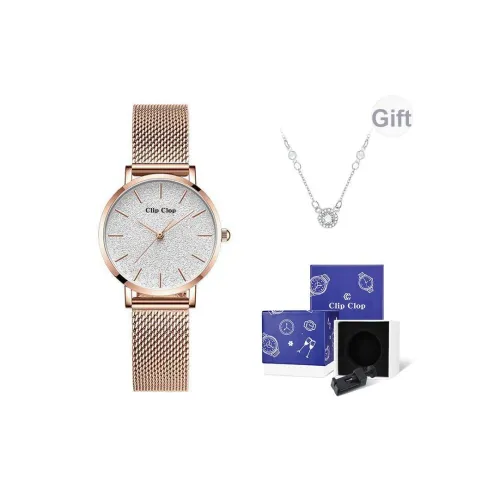 Clip Clop Gypsophila Collection Кварцевый механизм нержавеющая сталь ремешок женские часы белый циферблат