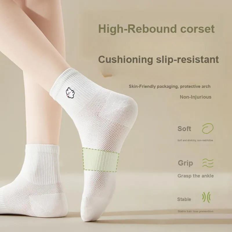 PLANDOO Mid Calf Socks Women's Shopping Bag 4 Pack-1