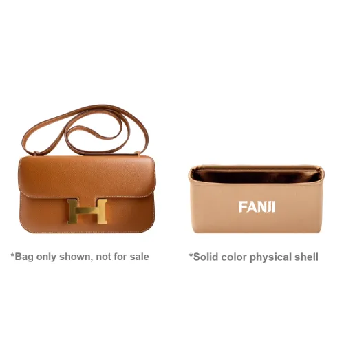 FANJI Imported Acrylic Satin Liner Bag Unisex Toffee Color