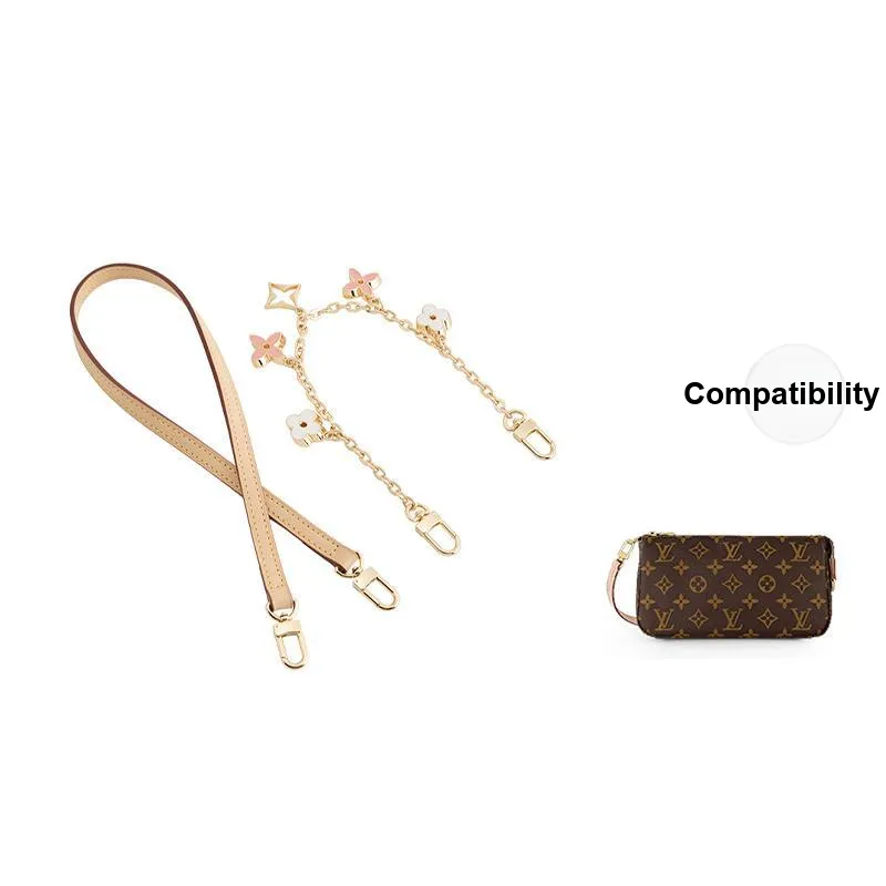 Ingenuity Handmade Cow Leather Bag Straps Women's Beige