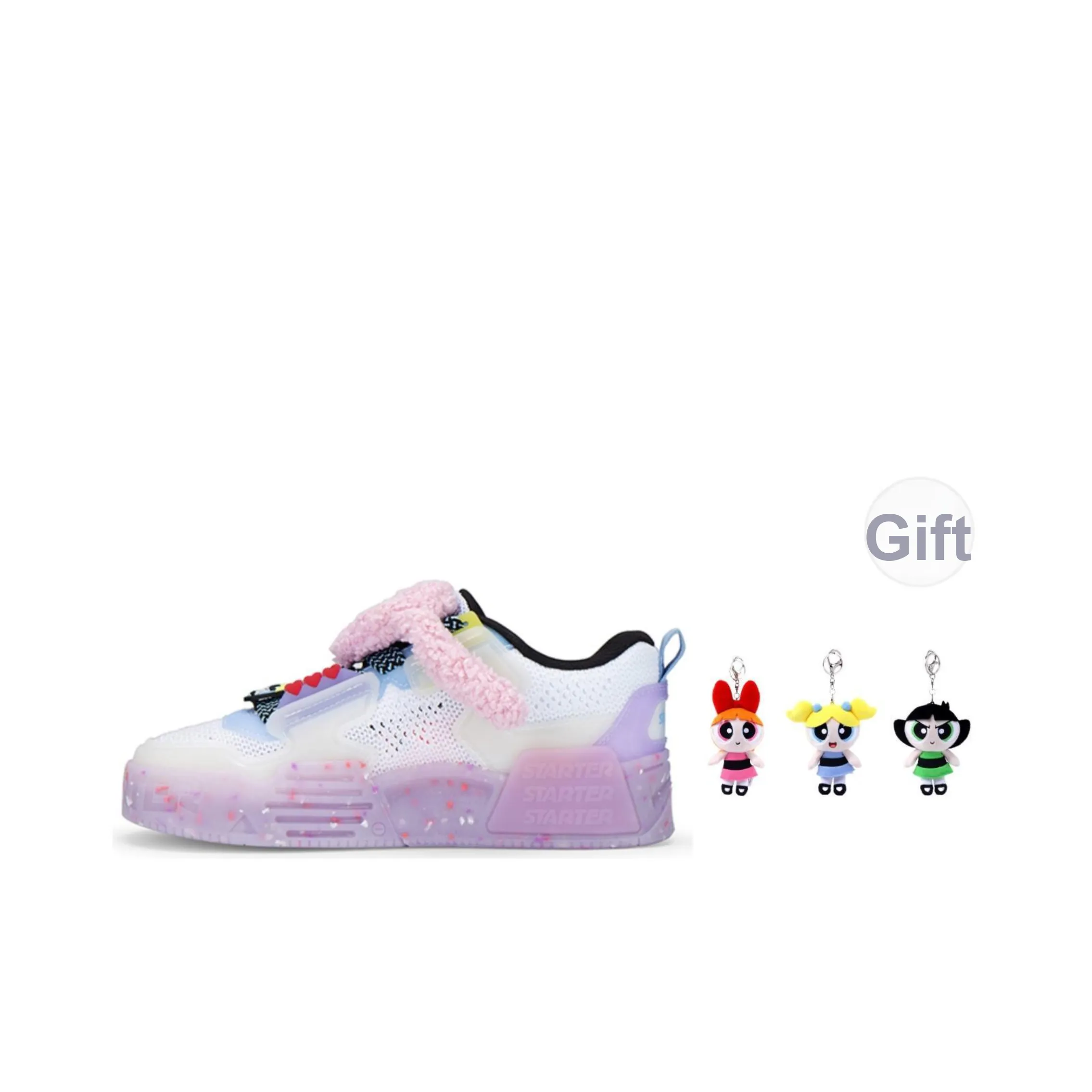 The Powerpuff Girls X STARTER Vol 90s Skateboard Shoes Women's Low top Pink, Purple