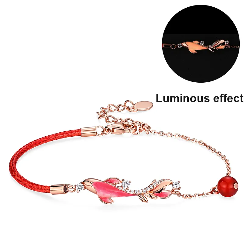 KADER 925 Sterling Silver Bracelets Women's Red, Success Box-4