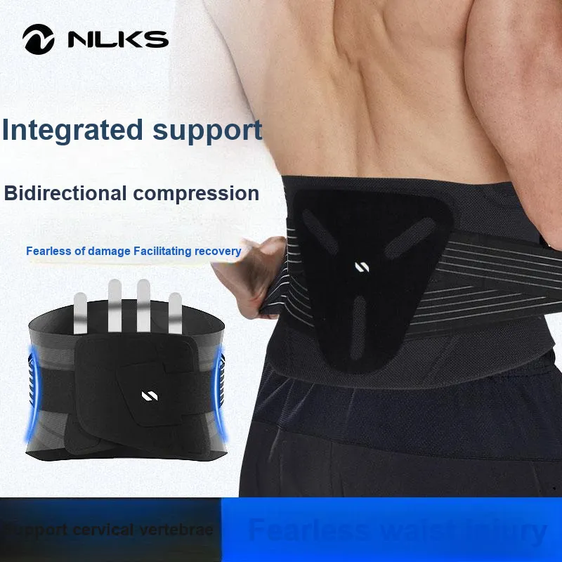 NAILEKESI Back Support Braces Fitness Badminton Basketball Breathable Protective Compression Elastane Nylon Unisex-5