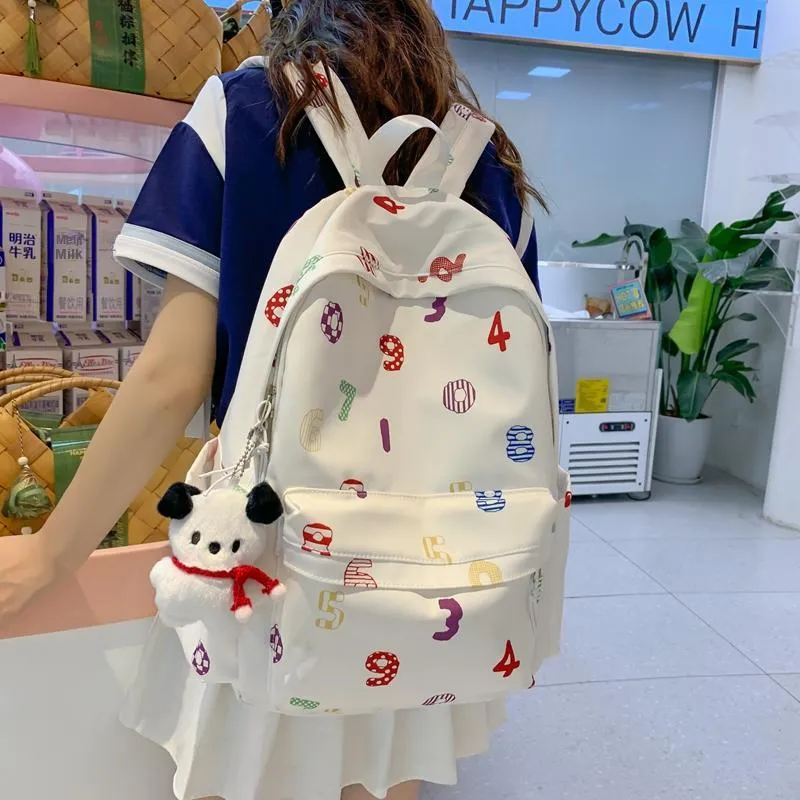Travel Nylon Backpack Unisex Color Bars/color Numbers-9
