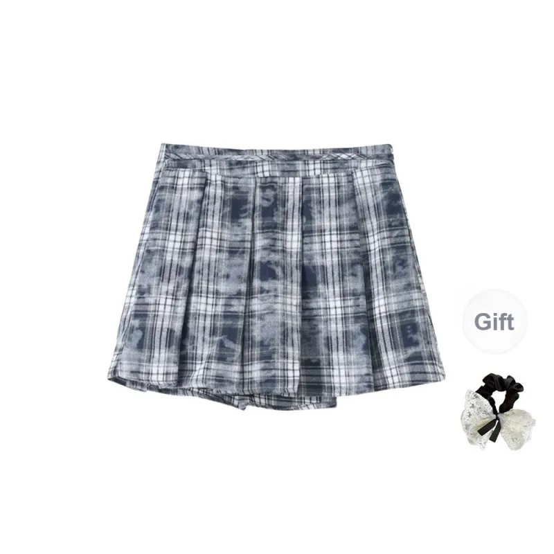 TUSHIFEI Casual Short Skirts Women's Blue-1