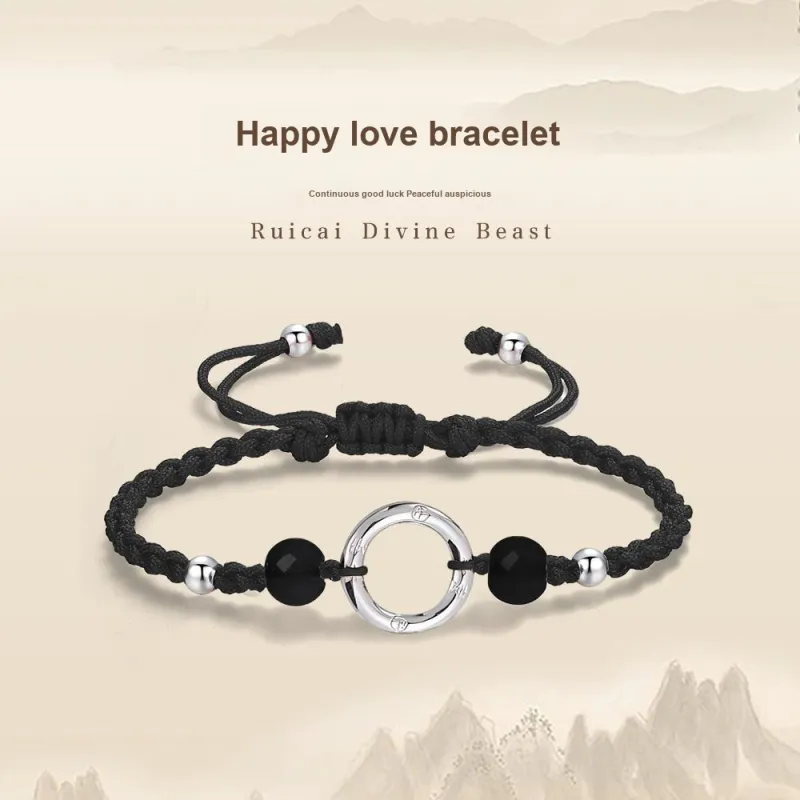 Shiban Obsidian Jade Bracelets Unisex-1