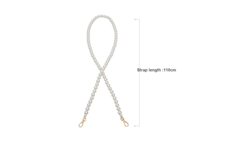 GUYI Metal Bag Accessory Pearl Chain Women's Gold-Tone-28