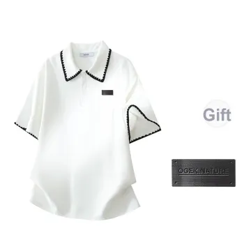 OGEK T Shirt Unisex White Comes With Brooch