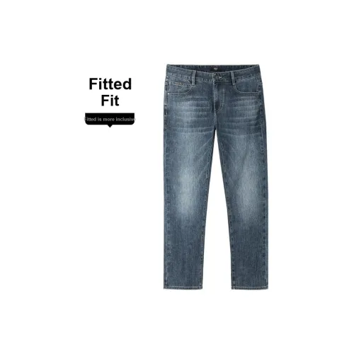 HLA Синий Серый DENIM GRADIENT Средний 50 Мужские Джинсы