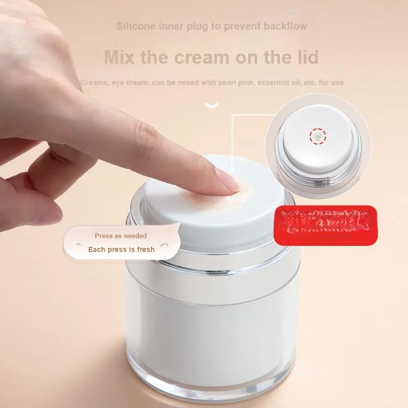 NILIYA Face Cream With Vacuum Push Button Travel Portable Bottles With Dividers-14