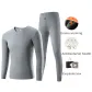Long-Sleeved Top+Pants Clothing Set (Lilac Gray)-Thermal Fleece/AAA Antibacterial/Seamless Cut