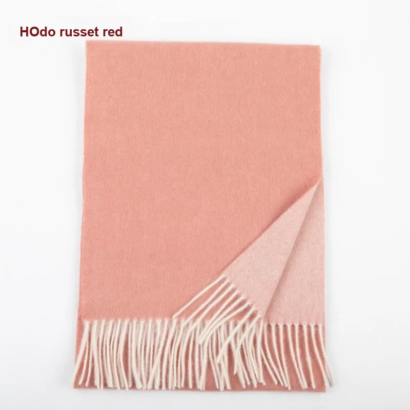 Red Bean 100% Cashmere Knit Scarves Women's-2